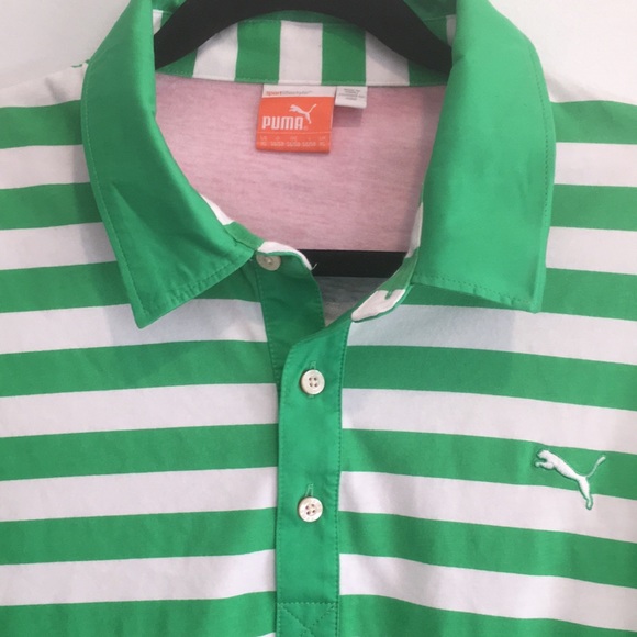 Puma Men’s Striped Collared Short Sleeve Polo Shirt size XL - Picture 3 of 16